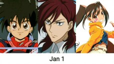 Anime Character Born Jan 1