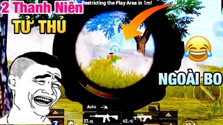 [PUBG Mobile] Tấn Công Ép Hai Thanh Niên | Sợ Quá Trốn Luôn Ngoài Bo | T98