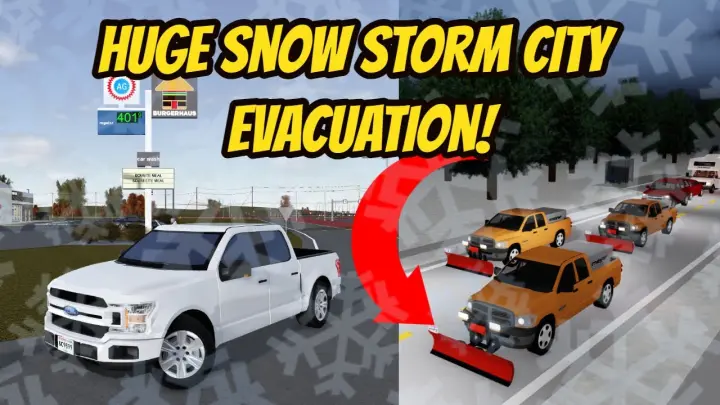 Greenville, Wisc Roblox l Snow Storm City Evacuation Update Roleplay