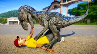 Jurassic World Evolution - Indoraptor vs Blue Breakout & Fight Blue (Fight Scene)
