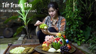 Chả cốm, Xôi cốm, bánh trung thu, món ngon, mâm ngũ quả ngày Tết Trung Thu | Bếp Nhà Mình