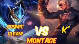 K' KOF SKIN VS COSMIC GLEAM LEGEND SKIN | GUSION MONTAGE | MOBILE LEGENDS