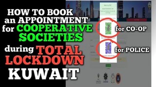 how to BOOK an appointment for COOPERATIVE SOCIETIES in KUWAIT during TOTAL LOCKDOWN.