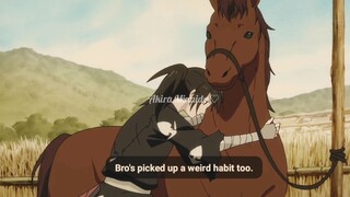 Dororo anime. Hyakimaru's weird habit 😅😂