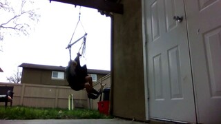 I was swinging in my hamic in rain.
