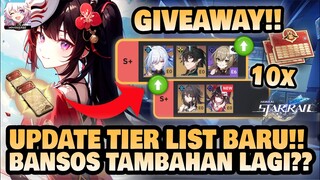 BANSOS TAMBAHAN LAGI!! Sparkle Merombak Tier List??! 🤔 +GIVEAWAY | Honkai: Star Rail