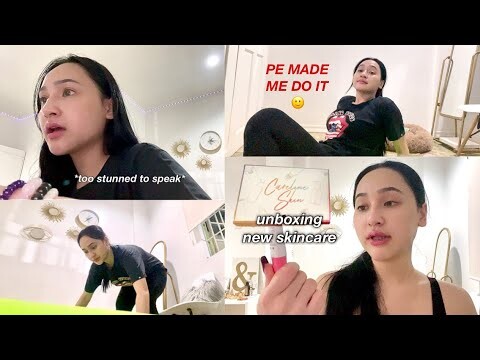 exercise tayo 💀 + CarelineSkin PR unboxing (lip bomb, peeling solution, acne drying lotion, & more)