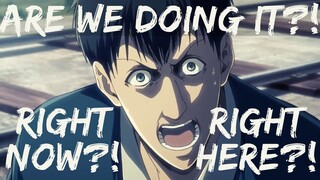 Learn Japanese with Anime - Are We Doing It? Right Now?! Right Here?! (Attack on Titan)