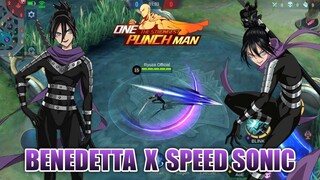 BENEDETTA X SPEED O' SOUND SONIC FULL EFFECTS SKIN SCRIPT - MOBILE LEGENDS