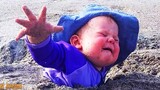 Funniest Baby Playing On The Beach - Cute Babies Videos