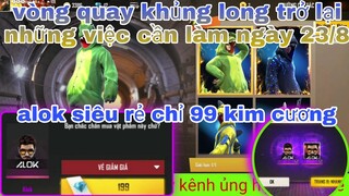 garena free fire| sự kiện ngon alok siêu rẻ chỉ từ 99 kim cương, những việc cần làm trong ngày 23/8