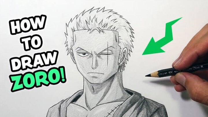 How to drawing [ RORONOA ZORO ] Step by easy