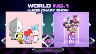 BT21 vs. TinyTAN battle between senior group and new group