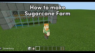 How to make Sugarcane Farm Simple In MCPE