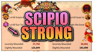Insights from Scipio testing [best open field commander] Rise of Kingdoms