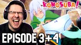 KONOSUBA Episode 3 & 4 REACTION | Anime Reaction