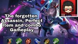 SABER THE FORGOTTEN ASSASSIN ITEM AND SKILL COMBO | MOBILE LEGENDS