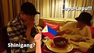 [English Sub] BTS Suga & J-Hope was SHOCKED after trying FILIPINO FOOD for the FIRST TIME