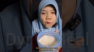 DYMA KULINER 💕ASMR RAW RICE EATING 💕Makan Beras Mentah💕 #shorts #mukbang @dymavlog @Dymakuliner