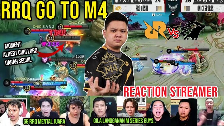 RRQ AMANKAN M4! SELANGKAH LGI JUARA MPL! REACTION STREAMER - RRQ VS ONIC MPL SEASON 10