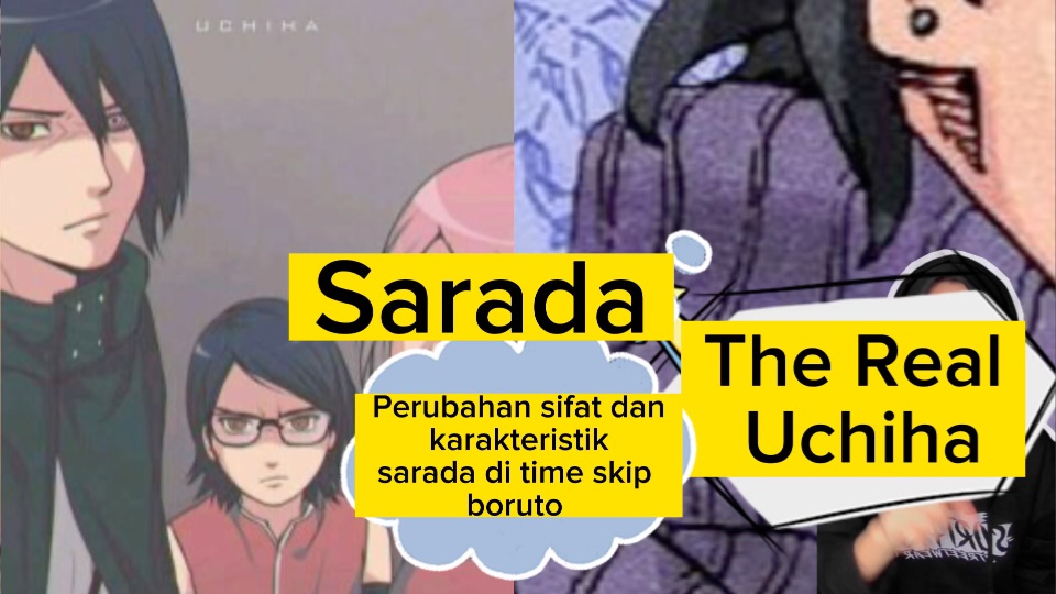 Perubahan karakter sarada di time skip boruto - BiliBili