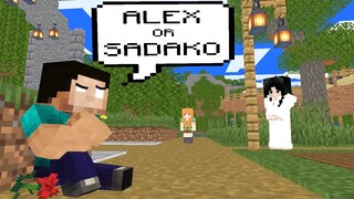 POOR SAD HEROBRINE LOVE CUTE SADAKO OR CUTE ALEX || MINECRAFT ANIMATION - MONSTER SCHOOL