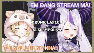 [Hololive vietsub] Polka say ngủ, không biết mình đang trên stream của Laplus