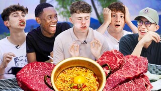 British High Schoolers Try Korean Beef + Ramyeon Combo for the first time!!