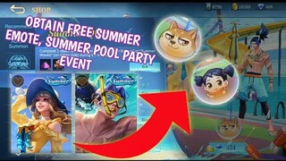 How to get free Summer Emotes new event Summer Pool Party 2021 in Mobile Legends