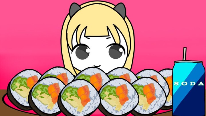 mukbang sushi