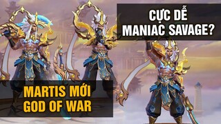 MLBB | MARTIS GOD OF WAR MỚI: Trông Thư Sinh Hơn Nhưng Dễ MANIAC, SAVAGE Cực?? | Tốp Mỡ