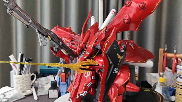 Bandai Gundam Robot Soul Nightingale special color matching commander's car is still handsome!