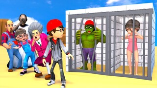 Scary Teacher 3D vs Squid game Does NickHulk Transform Zombie and Escape Tani 5 Time Challenge