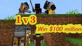 MINECRAFT- dream 1v3- The bonus is ten thousand dollars