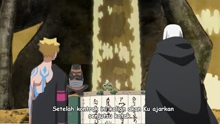 Boruto dan Kashin Koji Belajar Sage Mode di gunung myobuko untuk melawan shinju yang kebal ninjutsu