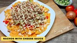 EASY NACHOS RECIPE WITH DELICIOUS CHEESE SAUCE // HOW TO MAKE CHEESE SAUCE AT HOME