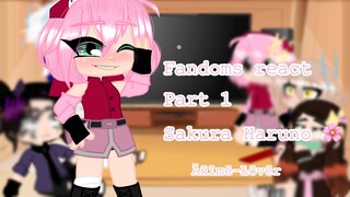 Fandoms react || Sakura Haruno || Part 1/6