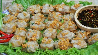 ขนมจีบหมูนุ่มเด้ง ทำยังไงให้น่ากิน พร้อมน้ำจิ้มรสเด็ด / Shumai