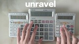 Dia menggunakan tiga kalkulator untuk memainkan "Unravel"