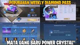 PERUBAHAN WEEKLY DIAMOND PASS & MATA UANG BARU POWER CRYSTAL MOBILE LEGENDS