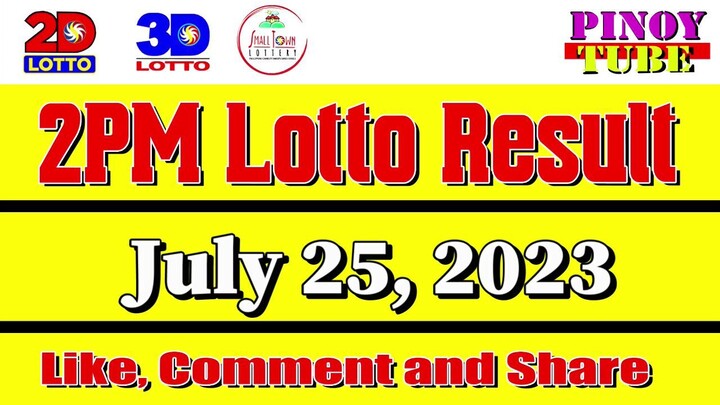 Lotto Result Today 2pm July 25 2023 Swertres Ez2 PCSO