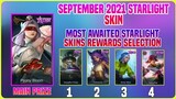 September 2021 Starlight Skin Best Selection Starlight Rewards | Benedetta, WanWan & Etc | MLBB