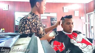 Video lucu ngakak, orang ngantuk potong rambut