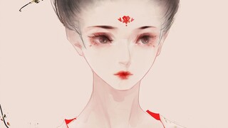 Digital illustration of an ancient beauty|<Shui Cong Tian Shang Lai>