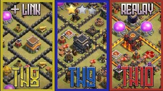 BEST BASES FOR TH10/9/8 + REPLAY PROOF + LINK | CLASH OF CLANS