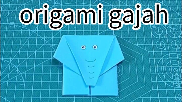 tutorial origami bentuk gajah yang simpel bngt☺