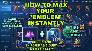 Paano Mag Max Ng Emblem Magic Dust Experiment Tricks | Mobile Legends