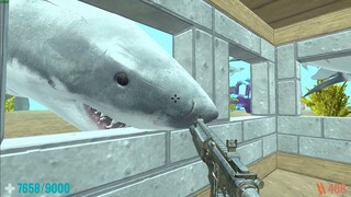 Survive with 120 Psycho Great White Shark in Sea Base. Animal Revolt Battle Simulator