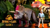 Hammond Collection: Dr. Alan Grant, Ceratosaurus & Triceratops - Beyond the Gates | JURASSIC WORLD