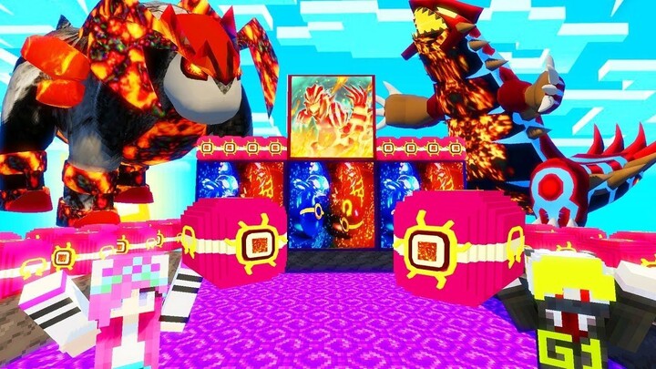 LUCKY BLOCK GROUDON NOOB CHƠI NGUYÊN ĐỘI HÌNH LUNALA VÀ CÁI KẾT TRONG MINECRAFT